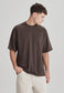 MENS OVERSIZED TEE, COCOA