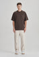 MENS OVERSIZED TEE, COCOA