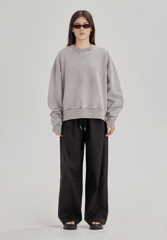 FLEECE LEISURE CREW, VINTAGE STONE
