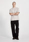 LINEN/COTTON WORK PANT, BLACK