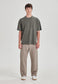 LINEN/COTTON WORK PANT, SMOKE