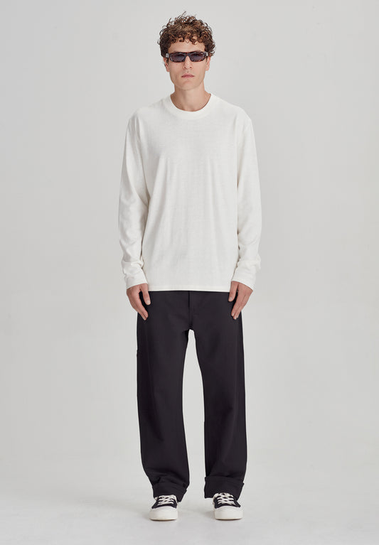 LINEN/COTTON WORK PANT, NATURAL