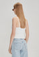 FITTED RIB CAMI, WHITE