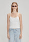 FITTED RIB CAMI, WHITE