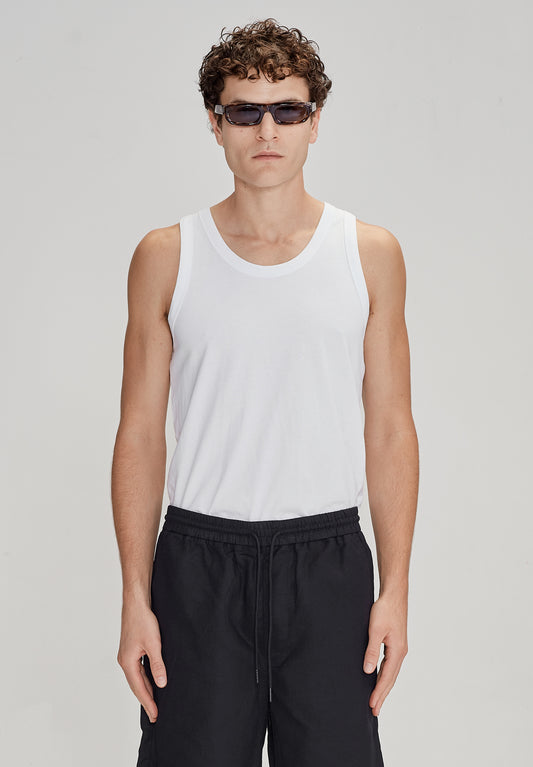 MENS STANDARD TANK, WHITE