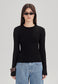 SUPERFINE MERINO BASE KNIT LS, BLACK