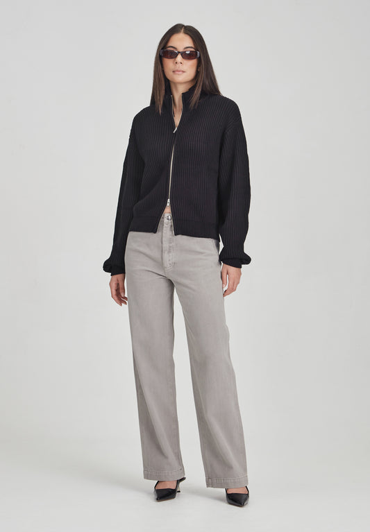 WOMENS DRILL JEAN, VINTAGE SMOKE
