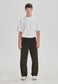 CORD PLEAT FRONT PANT, MOSS