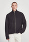 CHUNKY KNIT ZIP THROUGH, CHARCOAL