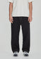 LINEN BLEND REC PANT, BLACK