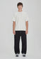 LINEN BLEND REC PANT, BLACK