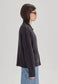 BOXY POLO KNIT, CHARCOAL