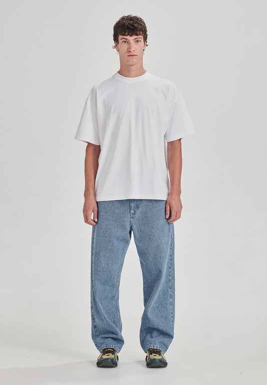 RELAXED JEAN, MID BLUE RINSE