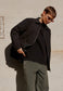 *PREORDER* QUILTED ZIP JACKET, BLACK