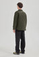 *PREORDER* QUILTED ZIP JACKET, OLIVE GREY