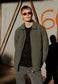 *PREORDER* QUILTED ZIP JACKET, OLIVE GREY
