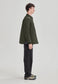 *PREORDER* QUILTED ZIP JACKET, OLIVE GREY