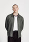 LINEN BLEND OVERSHIRT, FOG