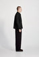 LINEN BLEND OVERSHIRT, BLACK