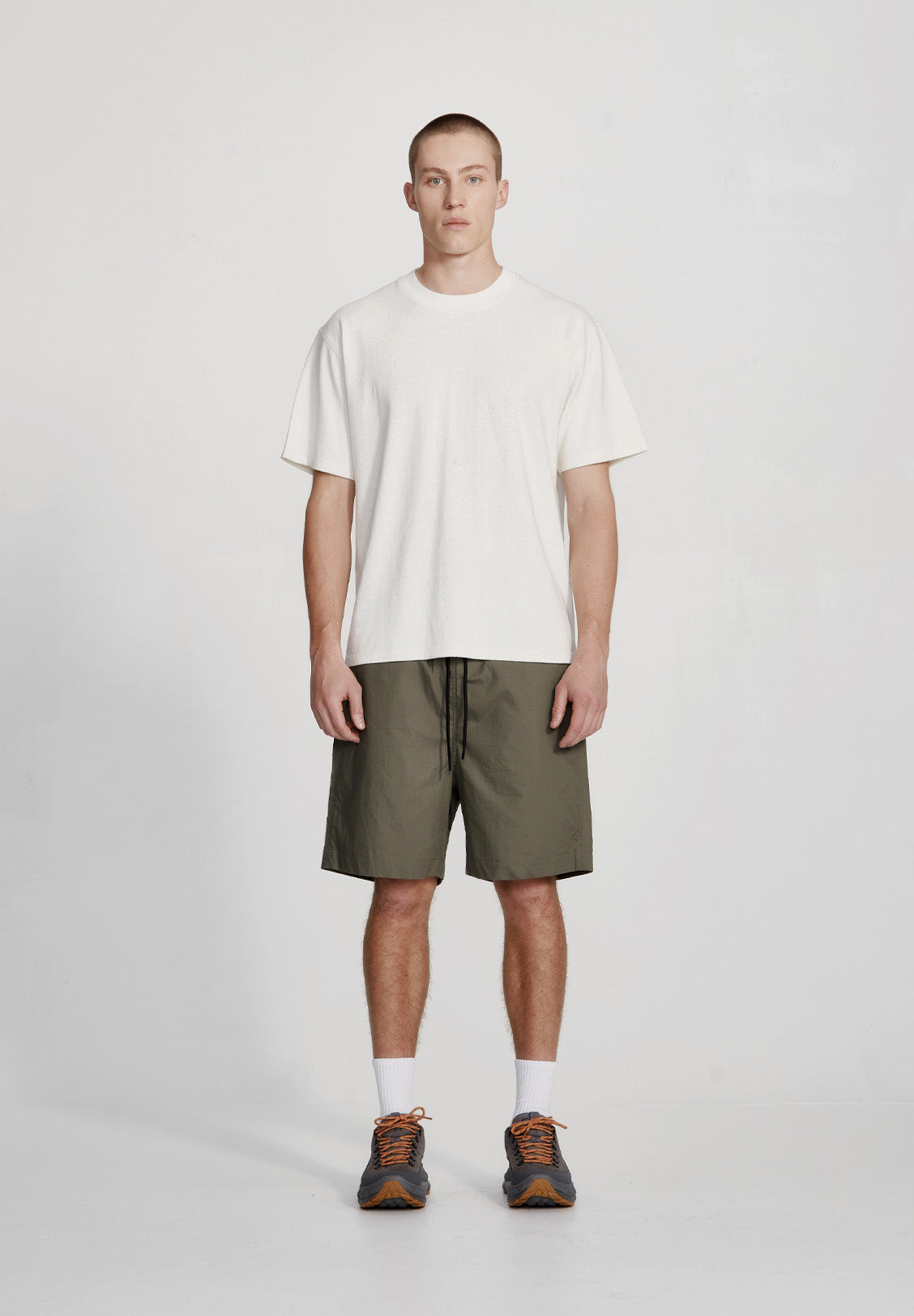 COTTON WALKSHORT, FOG