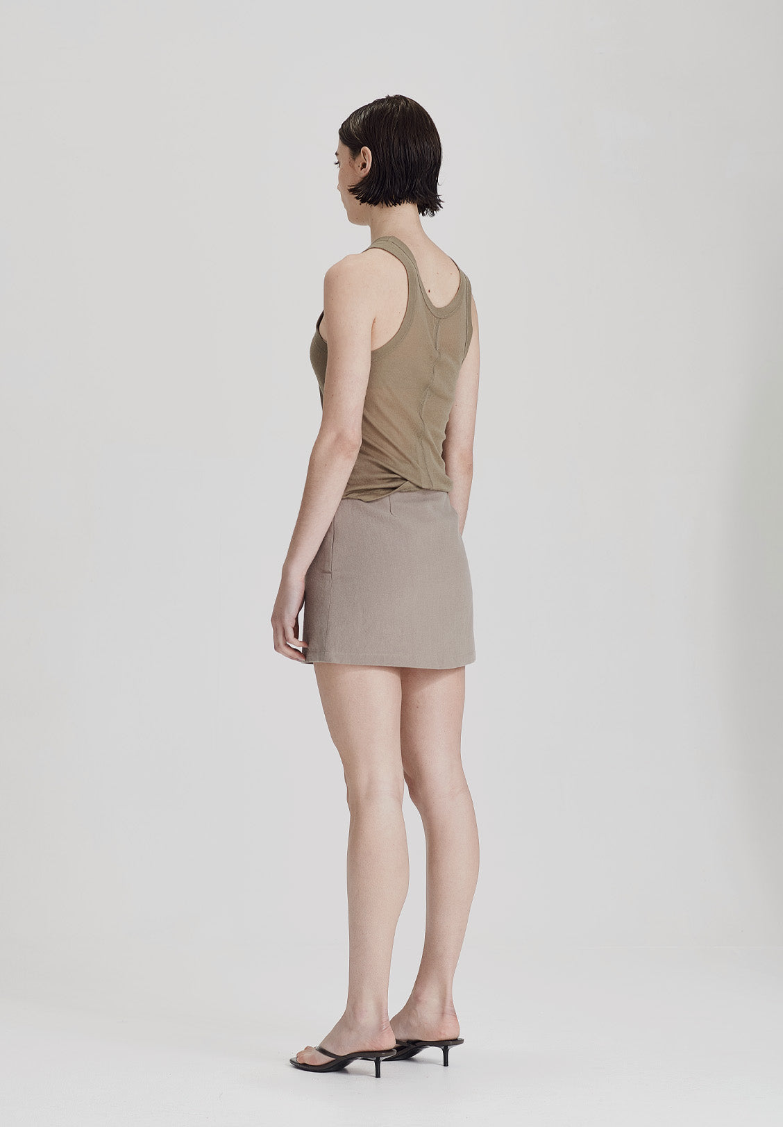 WOMENS ULTRA FINE LAYER TANK, OLIVE
