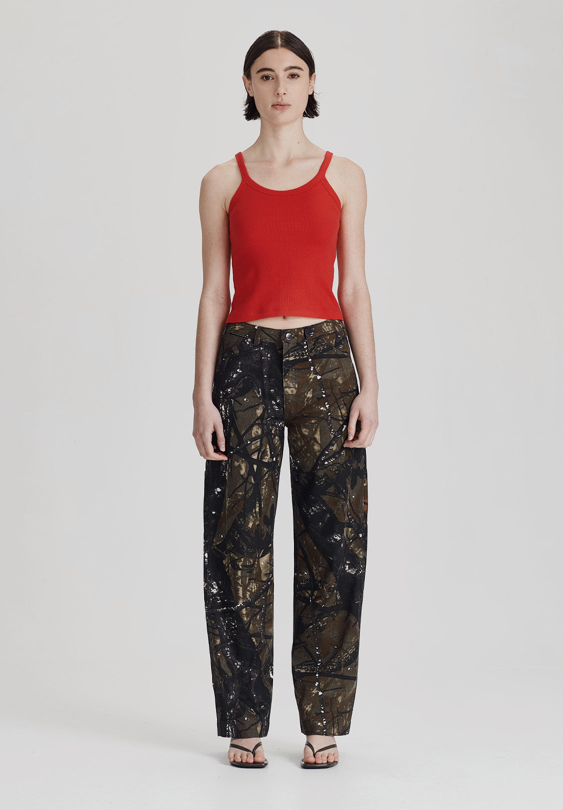 WOMENS BASE RIB THIN TANK, RED (available in Packs)