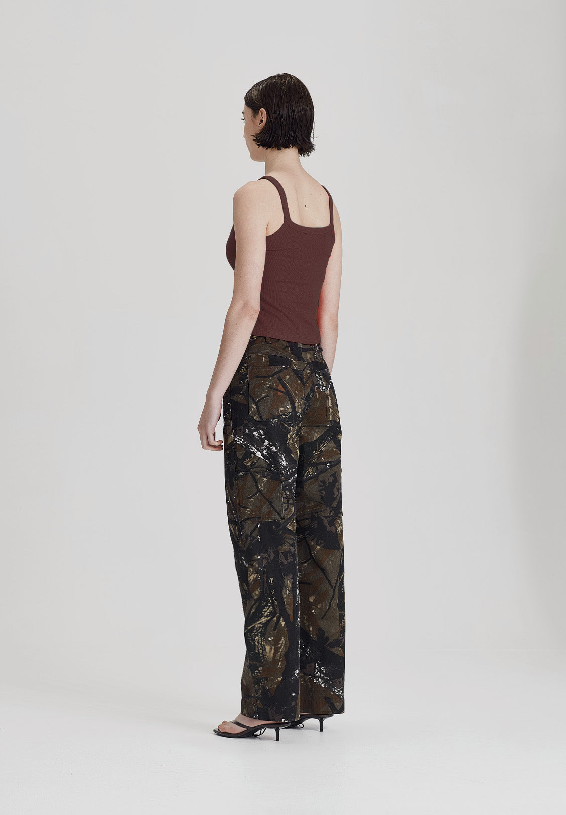 WOMENS BASE RIB THIN TANK, COCOA