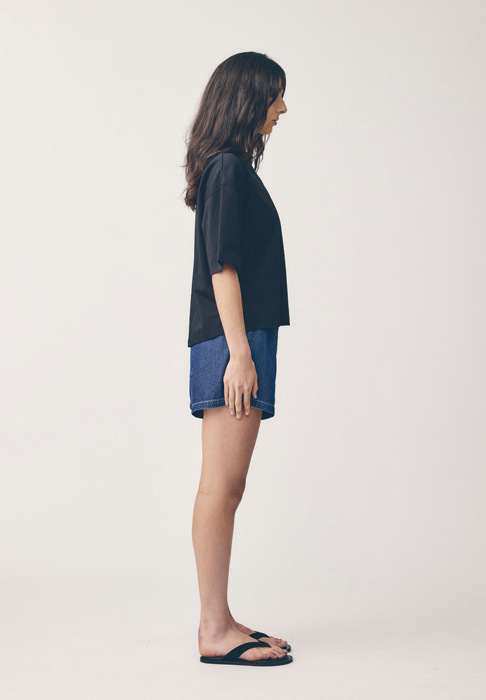 HEAVY BOXY TEE, BLACK