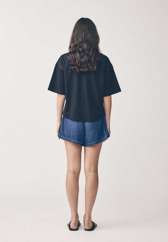 HEAVY BOXY TEE, BLACK
