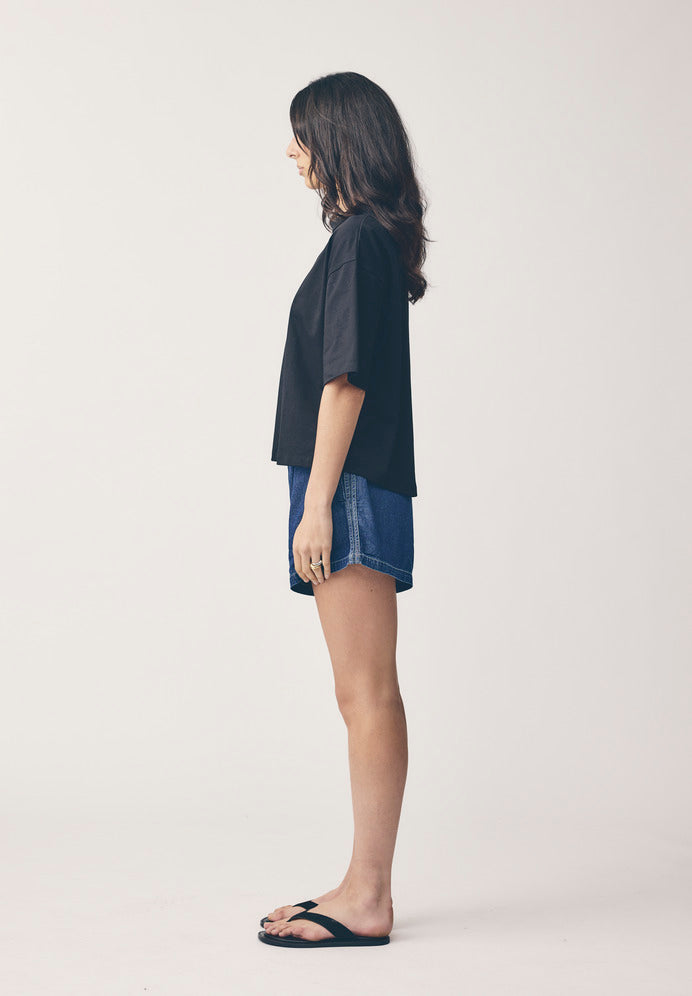 HEAVY BOXY TEE, BLACK