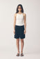 WOMENS LINEN PLEAT SHORT, BLACK - COMMONERS
