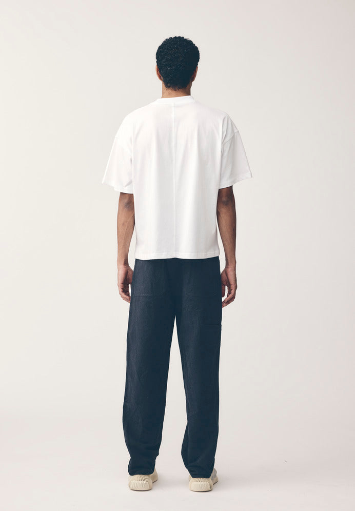LINEN/COTTON WORK PANT, BLACK