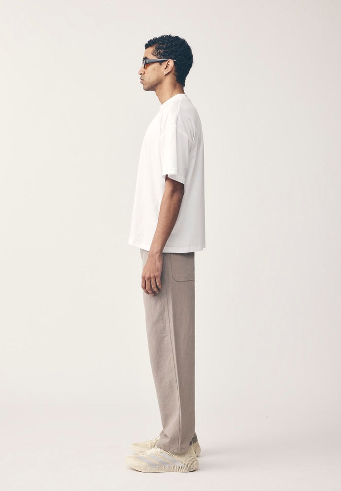 LINEN/COTTON WORK PANT, SMOKE