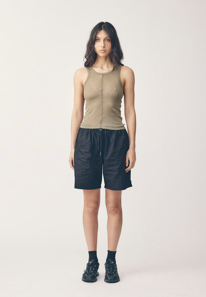 POPLIN FESTIVAL SHORT, BLACK