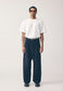 WIDE LEG PLEATED TROUSER, BLACK