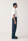 WIDE LEG PLEATED TROUSER, BLACK
