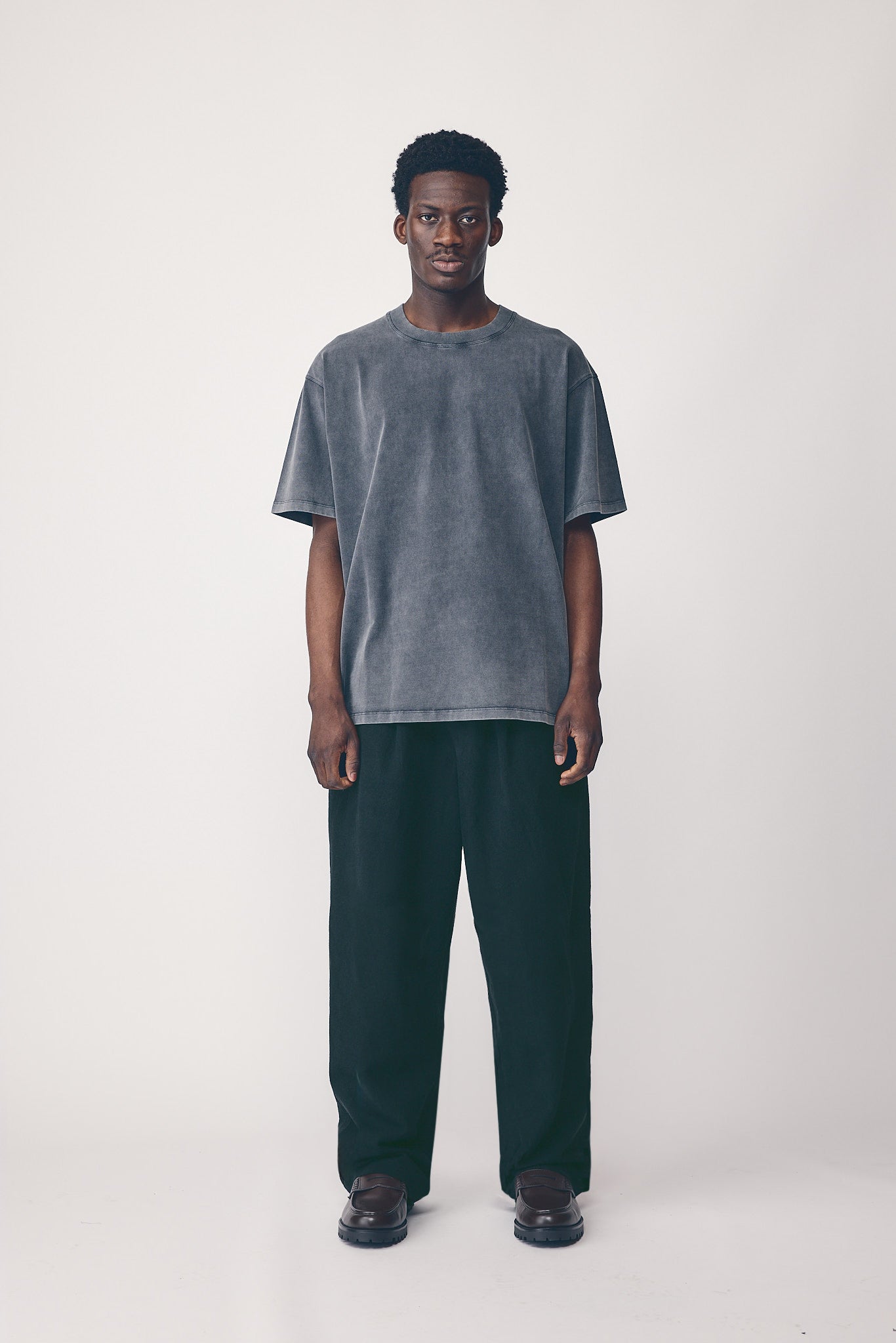 Heavy Jersey Boxy Tee, Vintage Black