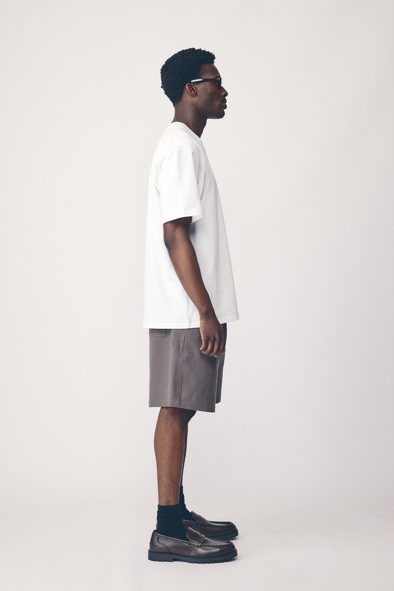 Mens Pleat Front Short, Slate