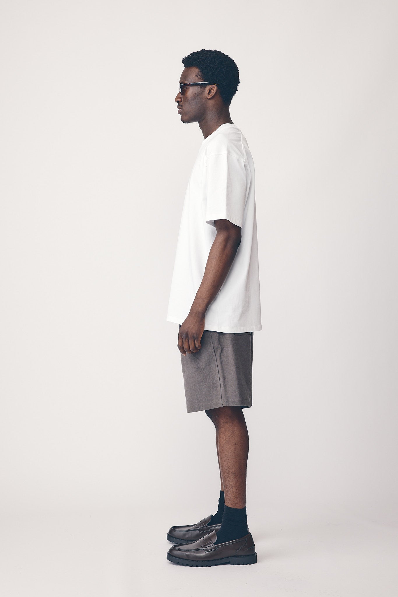 Mens Pleat Front Short, Slate