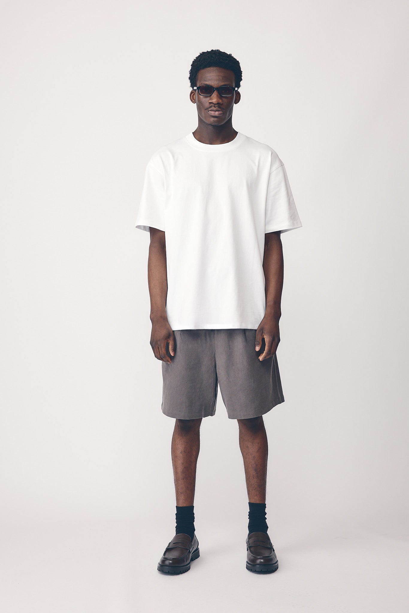 Mens Pleat Front Short, Slate