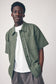Mens Box Fit Overshirt, Khaki