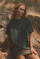 WOMENS BOY TEE, VINTAGE GREY
