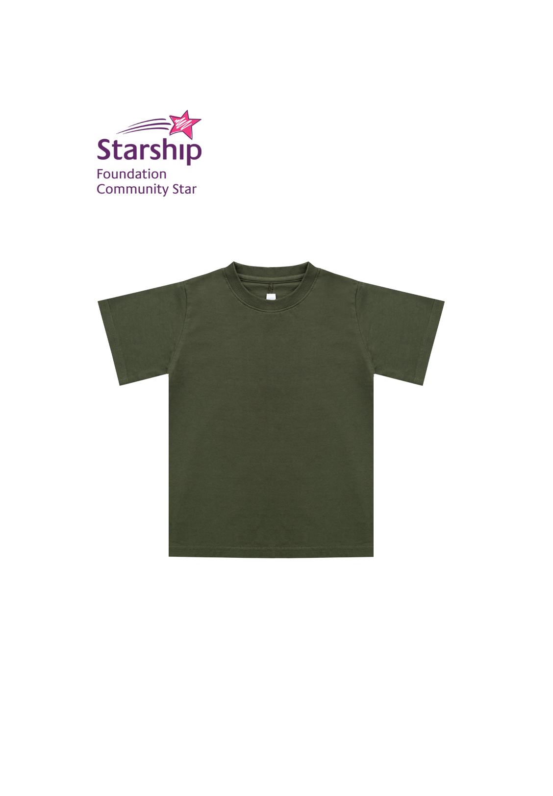 MINI RELAXED TEE, VINTAGE KHAKI – SUPPORTING THE STARSHIP FOUNDATION