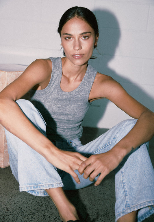 BASE RIB TANK, DARK MARLE